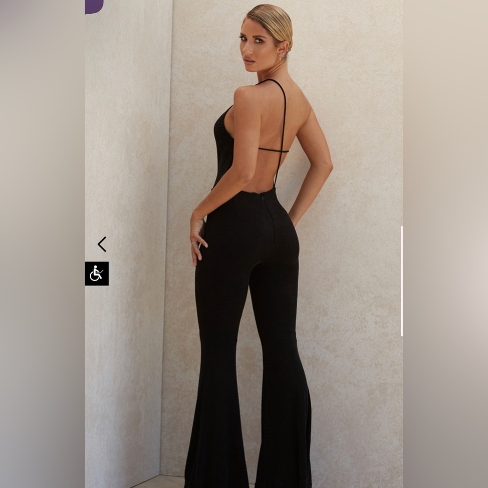 House of CB Millie black asymmetric jumpsuit size XS. New with tags